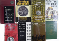 Literature - Ancient coinage - Eight publications about antique numismatics incl. S.W. Stevenson 'Dictionary Roman Coins' and W.G. Sayles 'Classical D...