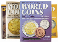 Literature - World - Krause Mishler a.o. World Coins 1701-1800 2th ed., 1801-1900 6th ed., 1901-2000 38th ed. and 2001-2011 5th ed. (4x)
