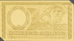 Netherlands - Small box with 1000 Gulden 1956 Rembrandt in 'gold' in frame.