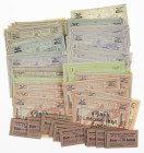 Belgium - Small box with kasbonnen Limburg-Maas-Eisden kolenmijnen 1, 20, 50, 100 + 500 Frank 1940 (72) + cantine money 10 Centimes 1921 Charbonnages ...