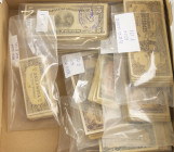 Dutch Indies / Indonesia - Box with banknotes Neth. Indies Jap. occupation 1942-1944 (800x), added Philippines 5 Pesos Jap. occupation (200x) - Total ...