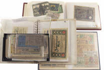 Germany - Box banknotes Germany inflation period + Notgeld among which Bielefeld 3 millionen Mark 1923, wooden notes, KGL, etc. added some Notgeld Aus...