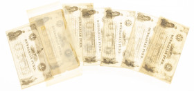 Hungary - Small box with Hungarian Fund, New York 1 Dollar 2.2.1852 L. Kossuth at lower left (P. S136) - Total 7 pcs. in Fine and better