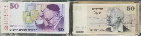 Israel - Small box with Israeli banknote set 50, 100 and 500 Sheqalim - Total 5 pcs.