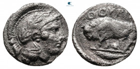 Lucania. Thourioi circa 443-400 BC. Diobol AR