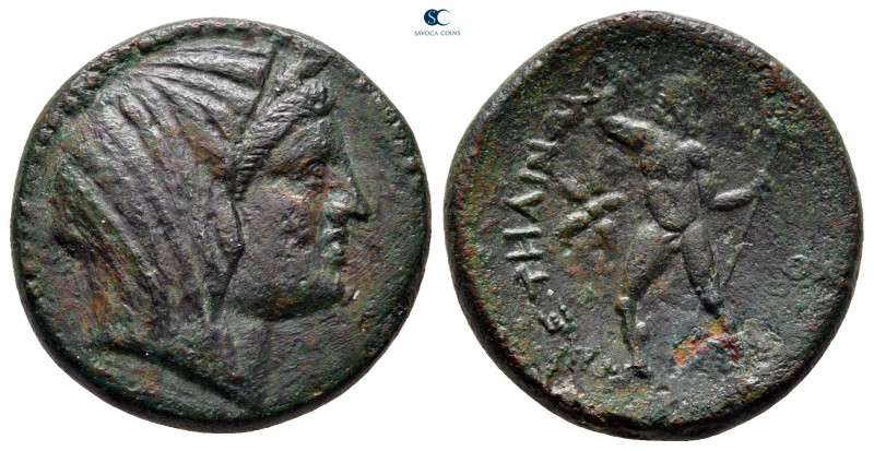 Bruttium. Petelia circa 300-250 BC. 
Bronze Æ

22 mm, 6,81 g



very fine...