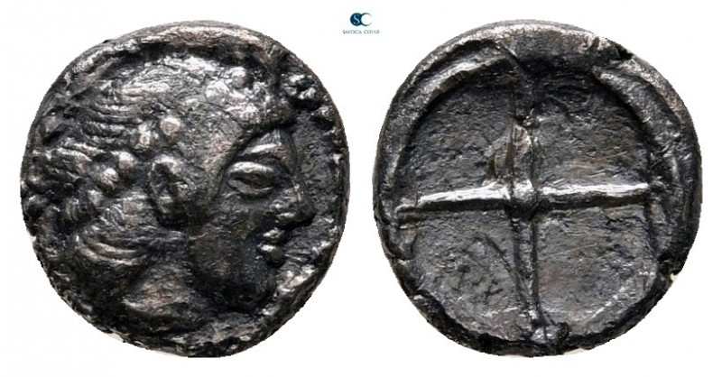 Sicily. Syracuse circa 478-466 BC. 
Litra AR

9 mm, 0,69 g



very fine