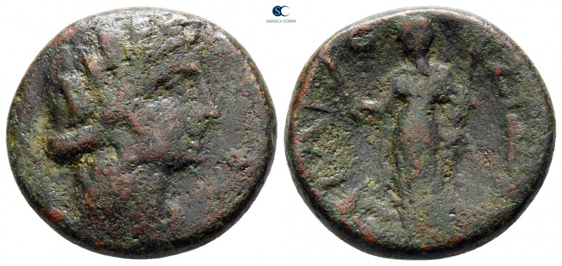 Sicily. Syracuse circa 212 BC. 
Bronze Æ

21 mm, 7,46 g



fine