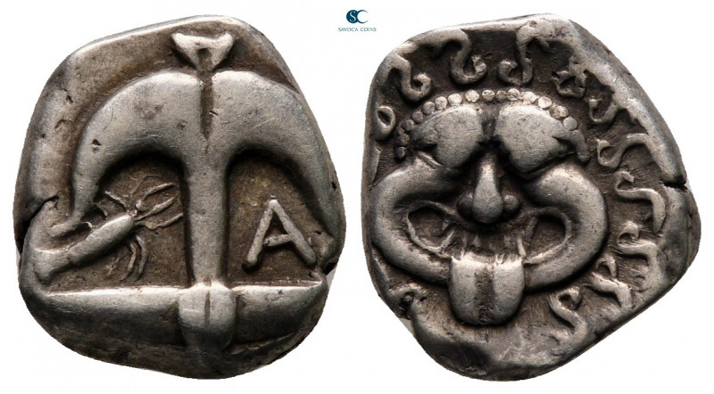 Thrace. Apollonia Pontica circa 480-450 BC. 
Drachm AR

13 mm, 2,86 g



...