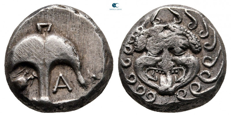 Thrace. Apollonia Pontica circa 480-450 BC. 
Drachm AR

13 mm, 3,35 g



...