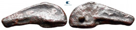 Scythia. Olbia circa 437-410 BC. Cast dolphin Æ