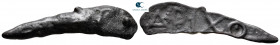 Scythia. Olbia circa 437-410 BC. Cast dolphin Æ