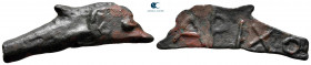 Scythia. Olbia circa 437-410 BC. Cast dolphin Æ