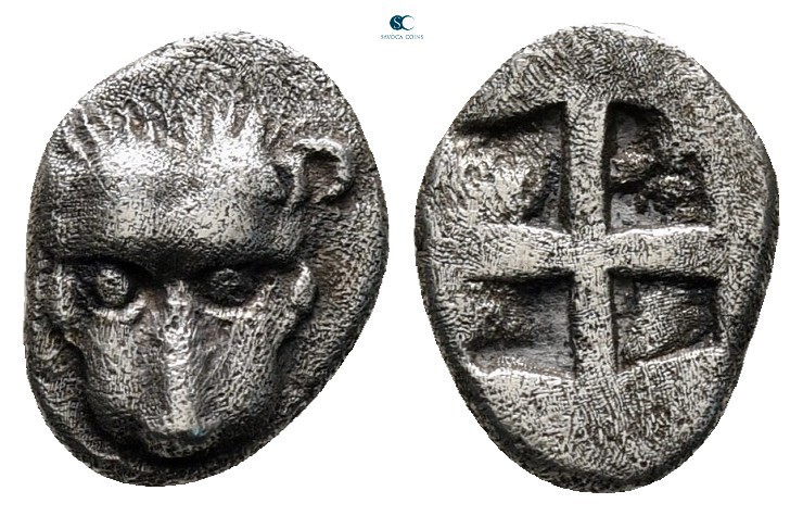 Cimmerian Bosporos. Pantikapaion circa 480-470 BC. 
Obol AR

10 mm, 0,55 g
...