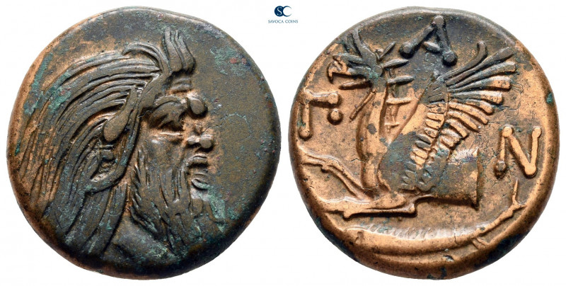 Cimmerian Bosporos. Pantikapaion circa 310-303 BC. 
Bronze Æ

21 mm, 7,66 g
...