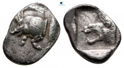 Mysia. Kyzikos circa 525-475 BC. Diobol AR