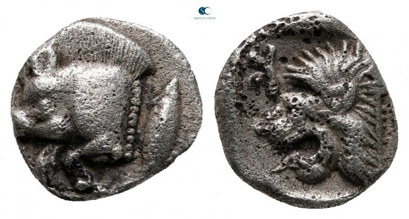 Mysia. Kyzikos circa 525-475 BC. 
Obol AR

10 mm, 0,76 g



very fine