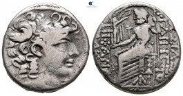 Seleucis and Pieria. Antioch circa 28-27 BC. In the name and types of the Seleucid king Philip I Philadelphos. Tetradrachm AR
