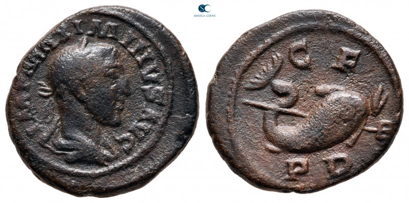Thrace. Deultum. Maximinus I Thrax AD 235-238. 
Bronze Æ

19 mm, 4,16 g


...