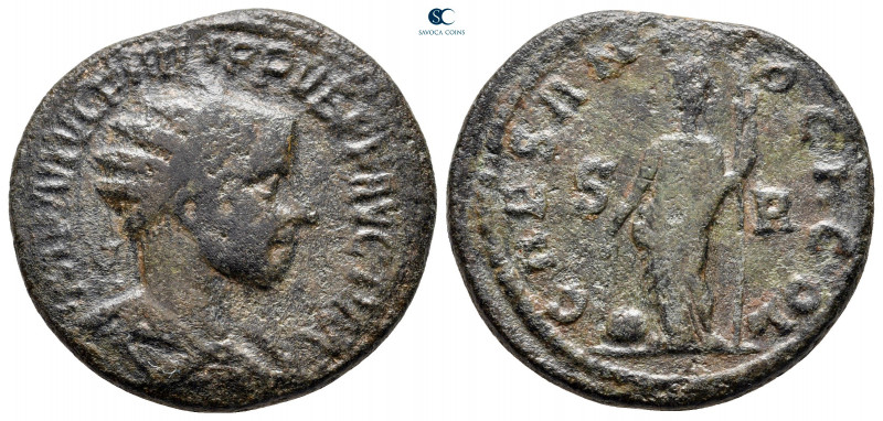 Pisidia. Antioch. Philip II AD 247-249. 
Bronze Æ

26 mm, 9,81 g



nearl...