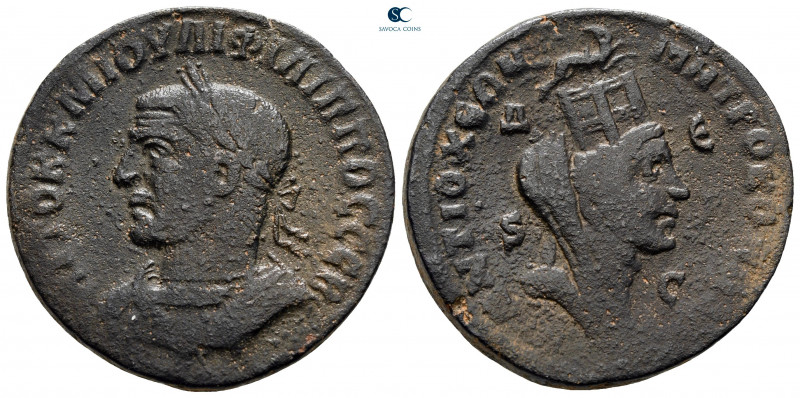 Seleucis and Pieria. Antioch. Philip I Arab AD 244-249. 
Bronze Æ

29 mm, 15,...