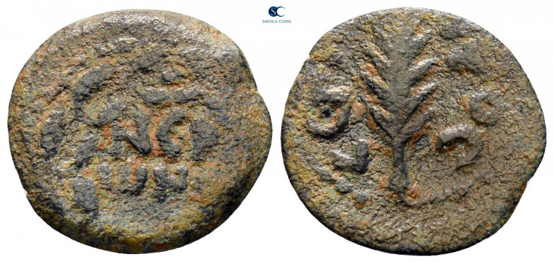 Judaea. Jerusalem. Procurators. Porcius Festus AD 59-62. 
Prutah Æ

17 mm, 1,...
