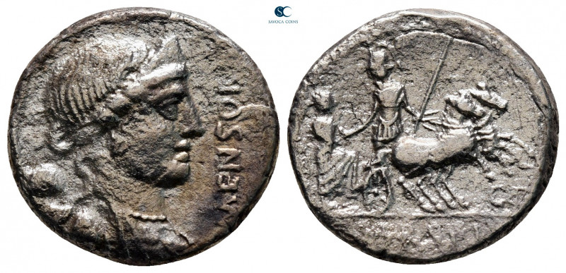 L. Farsuleius Mensor 76 BC. Rome
Denarius AR

18 mm, 3,31 g



very fine