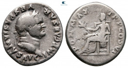 Vespasian AD 69-79. Rome. Denarius AR