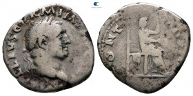 Vitellius AD 69-69. Rome. Denarius AR