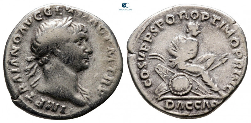 Trajan AD 98-117. Rome
Denarius AR

18 mm, 3,11 g



nearly very fine