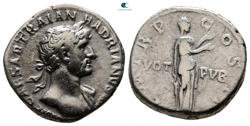 Hadrian AD 117-138. Rome
Denarius AR

18 mm, 3,51 g



nearly very fine
