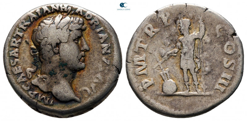 Hadrian AD 117-138. Rome
Denarius AR

19 mm, 3,09 g



nearly very fine