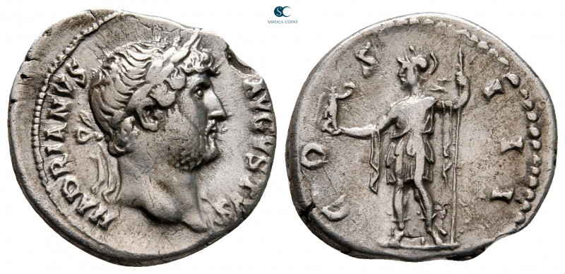 Hadrian AD 117-138. Rome
Denarius AR

19 mm, 3,38 g



very fine