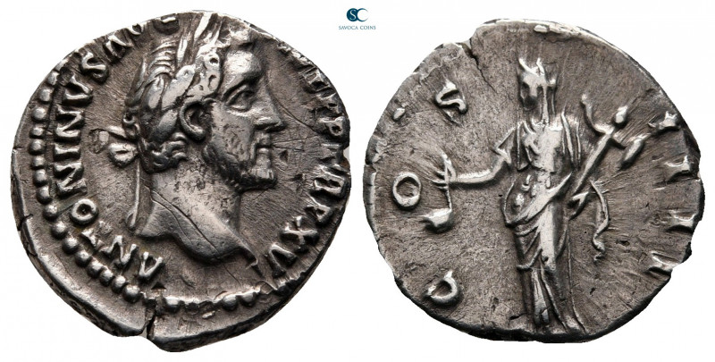 Antoninus Pius AD 138-161. Rome
Denarius AR

18 mm, 2,72 g



very fine