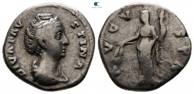 Diva Faustina I after AD 140-141. Rome. Denarius AR