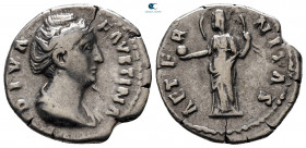 Diva Faustina I after AD 140-141. Rome. Denarius AR