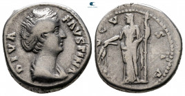 Diva Faustina I after AD 140-141. Rome. Denarius AR