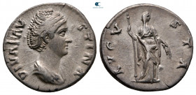 Diva Faustina I AD 140-141. Rome. Denarius AR