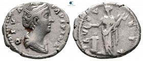 Diva Faustina I AD 140-141. Rome. Denarius AR