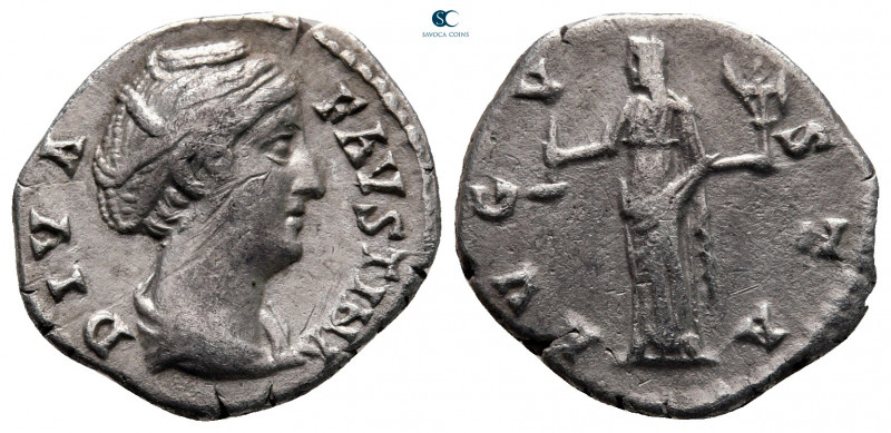 Diva Faustina I AD 140-141. Rome
Denarius AR

18 mm, 2,99 g



very fine