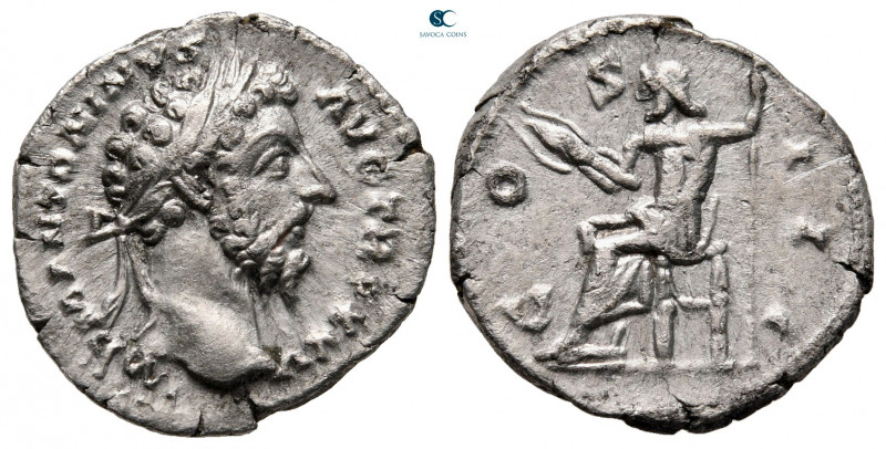 Marcus Aurelius AD 161-180. Rome
Denarius AR

19 mm, 2,89 g



very fine