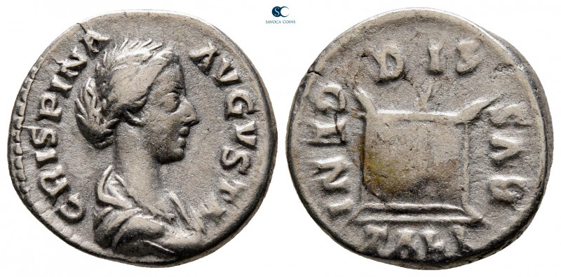 Crispina. Augusta AD 178-182. Rome
Denarius AR

18 mm, 2,97 g



very fin...
