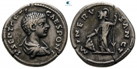 Geta, as Caesar AD 197-209. Laodicea ad Mare. Denarius AR