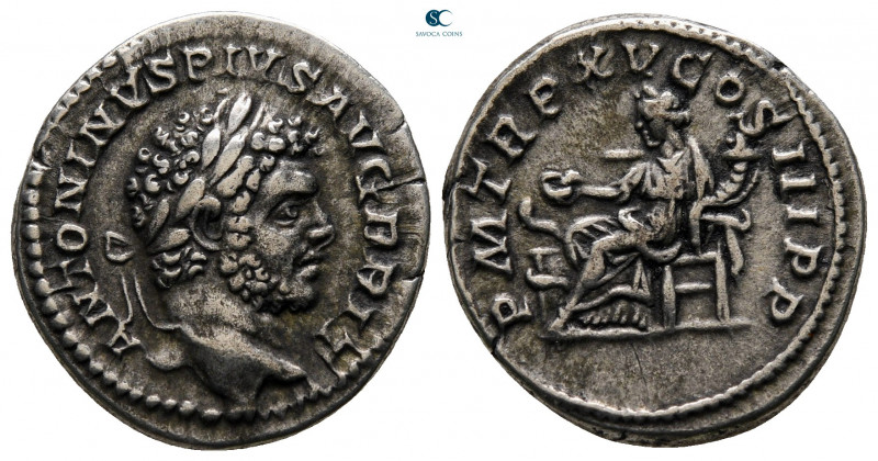 Caracalla AD 198-217. Rome
Denarius AR

19 mm, 3,17 g



very fine