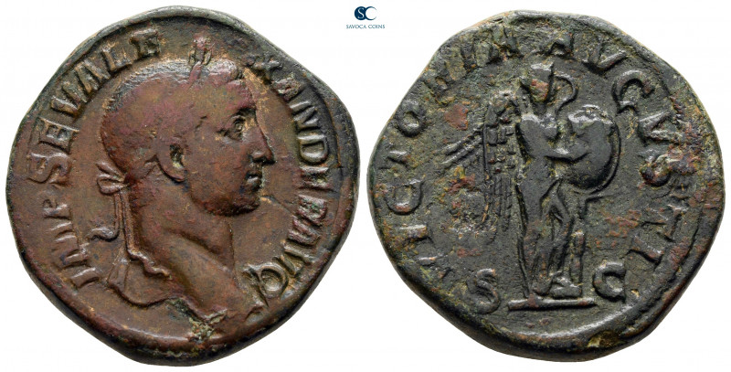 Severus Alexander AD 222-235. Rome
Sestertius Æ

31 mm, 23,54 g



very f...