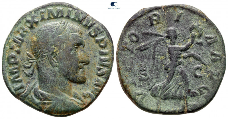 Maximinus I Thrax AD 235-238. Rome
Sestertius Æ

30 mm, 16,21 g



very f...