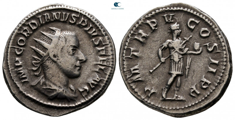 Gordian III AD 238-244. Rome
Antoninianus AR

23 mm, 4,15 g



very fine