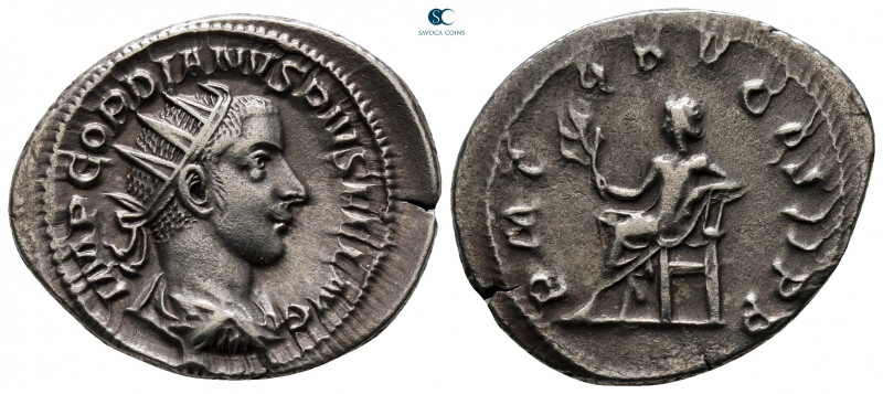 Gordian III AD 238-244. Rome
Antoninianus AR

25 mm, 4,28 g



very fine