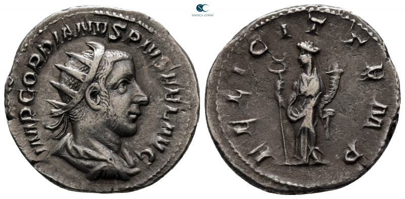 Gordian III AD 238-244. Rome
Antoninianus AR

23 mm, 4,41 g



very fine