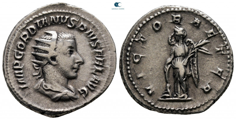 Gordian III AD 238-244. Rome
Antoninianus AR

23 mm, 4,87 g



very fine